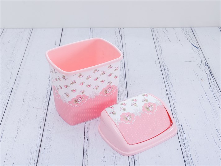 Iarna a crescut Plastic  Cu capac din plastic  COȘ DE GUNOI PENTRU Pink