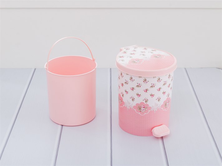 Iarna a crescut Plastic  Cu capac din plastic  COȘ DE GUNOI PENTRU Pink