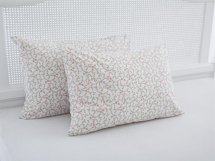 iederă Bumbac Double Lenjerie De Pat Și Față Pernă 200x220 cm Roz