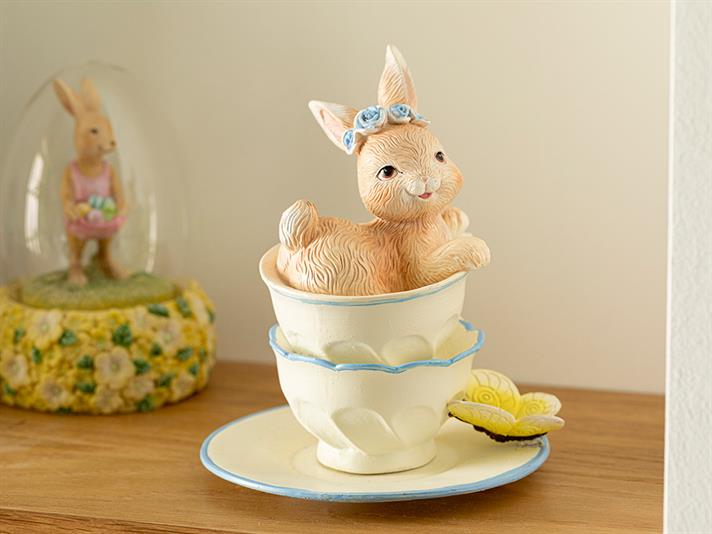 Iepurași Mici Obıect Decoratıv 12.3*12*14.8 Cm Alb.
