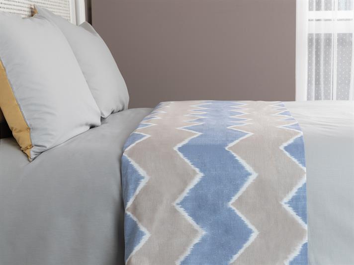 Ikat pur Cottony For One Person  CEARȘAF DE DEASUPRA 160x235 cm Albastru.