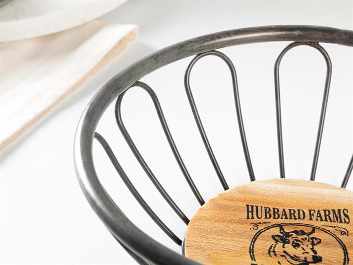 Holly 93% Metal 7% Mdf Bread Basket 20x8 cm Anthracite