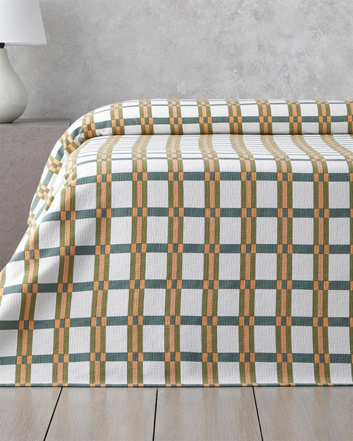 Imprimat Cu Bumbac Double Pătură De Vară 200x220 cm Verde