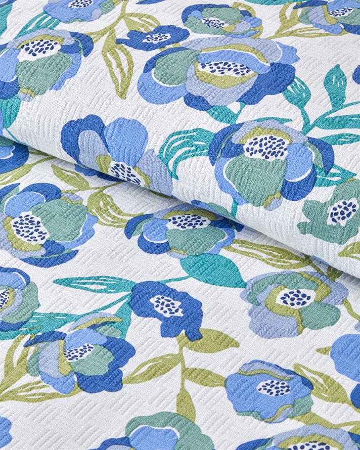 Summer Blooms Imprimat Cu Bumbac Single Pătură De Vară 150x220 cm Albastru