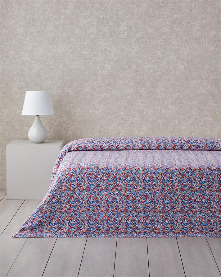 Flower Blast Imprimat Cu Bumbac Single Pătură De Vară 150x220 cm Albastru