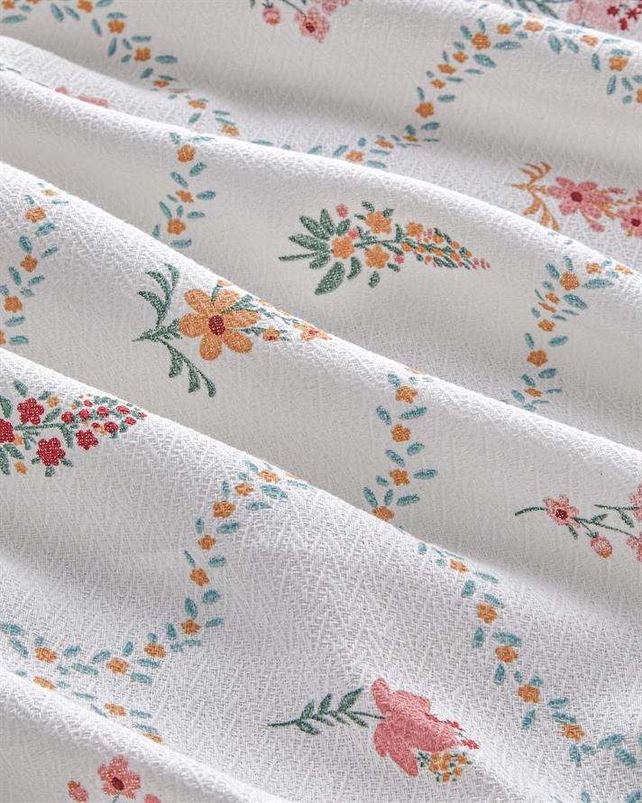 Chamomile Cells Imprimat Double Set Pătură De Vară 200x220 cm Galben