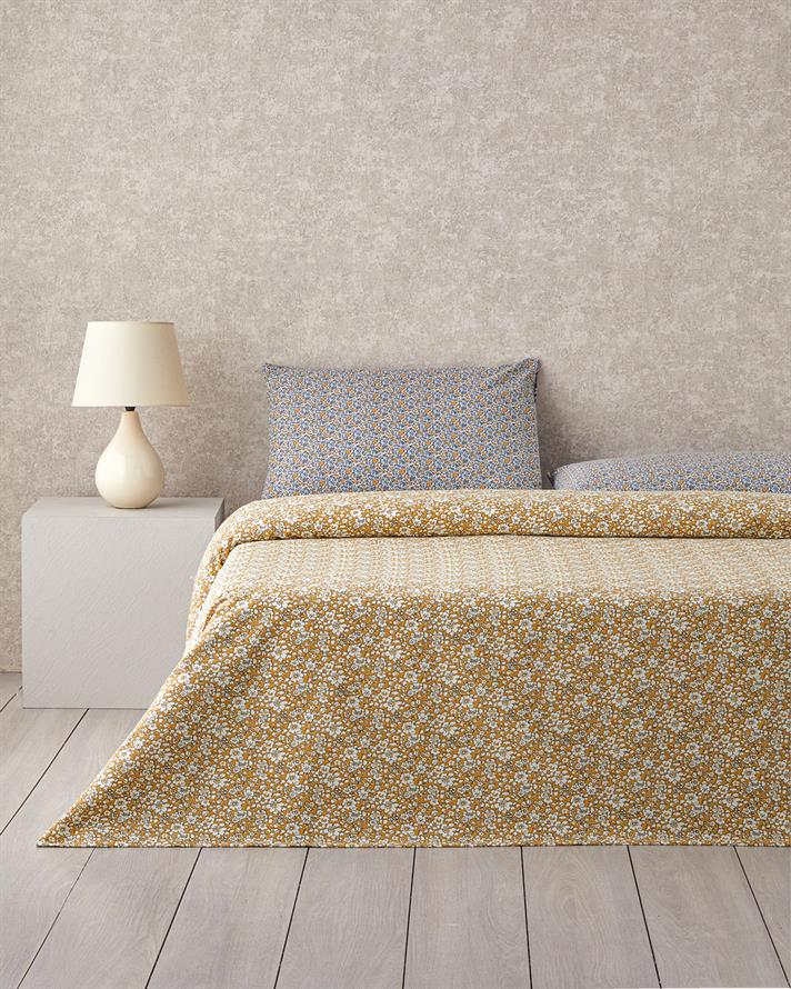 Spring Petal Imprimat Double Set Pătură De Vară 200x220 cm Galben