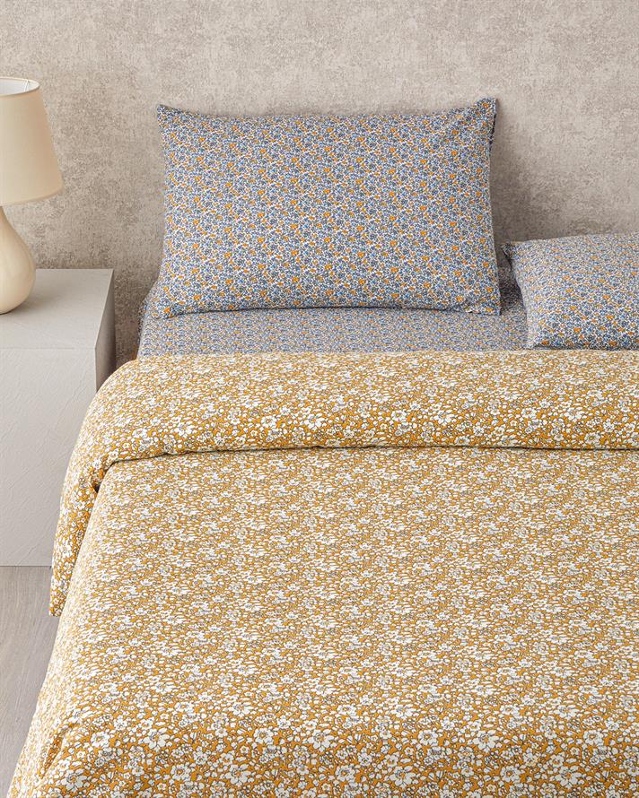 Spring Petal Imprimat Double Set Pătură De Vară 200x220 cm Galben