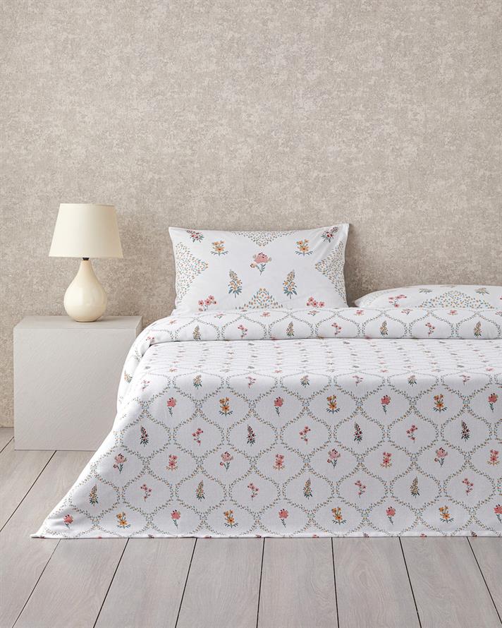 Chamomile Cells Imprimat Double Set Pătură De Vară 200x220 cm Galben