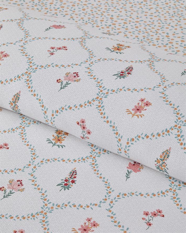 Chamomile Cells Imprimat Double Set Pătură De Vară 200x220 cm Galben