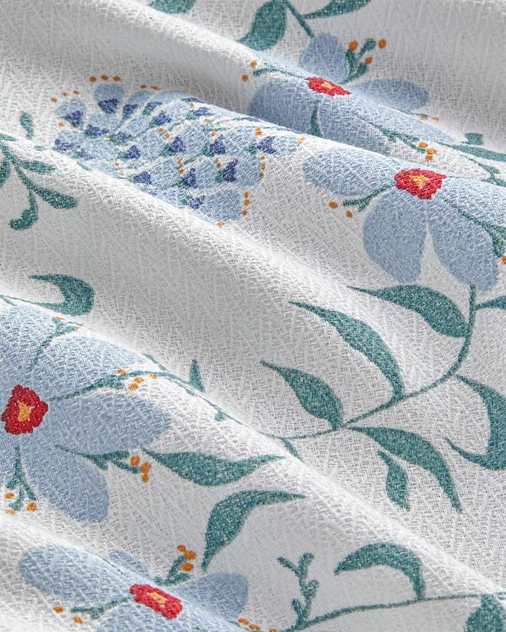 Imprimat King Size Set Pătură De Vară 240x220 cm Albastru