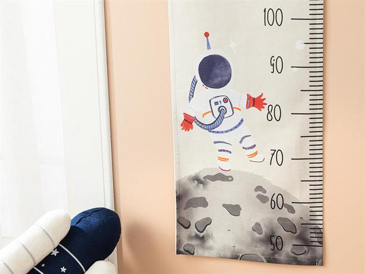 Indicator înalțime pentru copii, Galaxy, 100 cm, poliester, bej