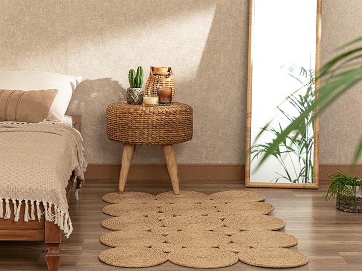 inel Covor Decorativ Din İută 90x150 cm Natural