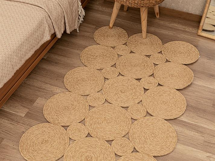 inel Covor Decorativ Din İută 90x150 cm Natural