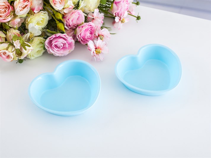 Heart Silicon 2 Set Cake Mould Mint
