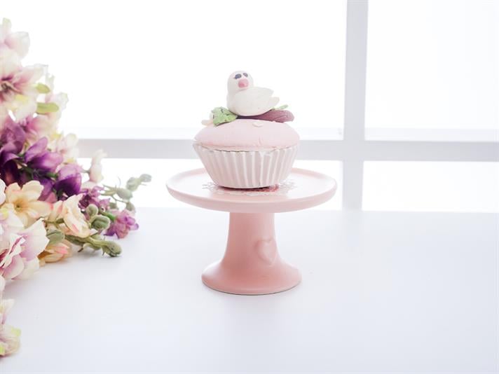 İnimă Ceramică Cu Picioare Stand Pentru Chec 11,0*6,5 Cm Roz