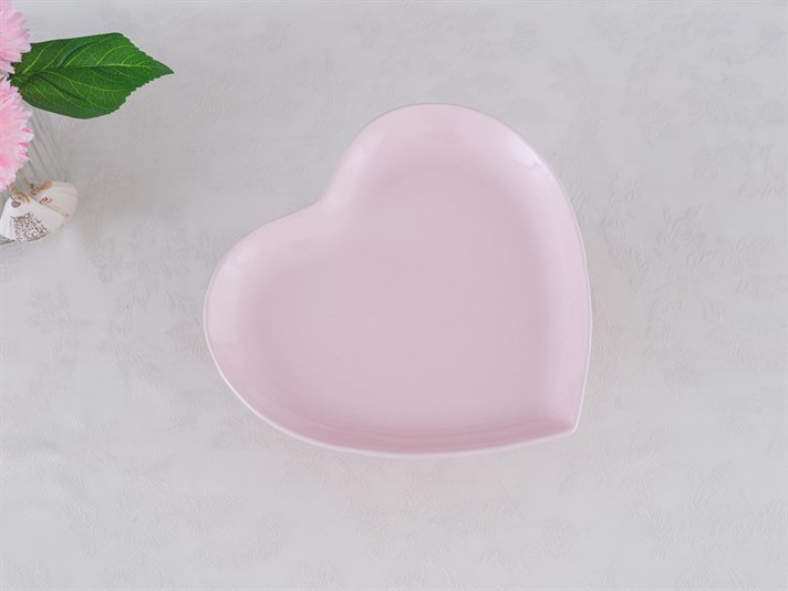 inimă Silicon Cu Picioare Farfurie De Servire 26 Cm Roz