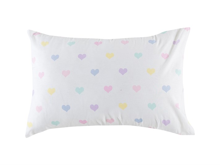 Inimi pastelate Cu Bumbac Cu 2 Piese Față De Pernă 50x70 cm Roz