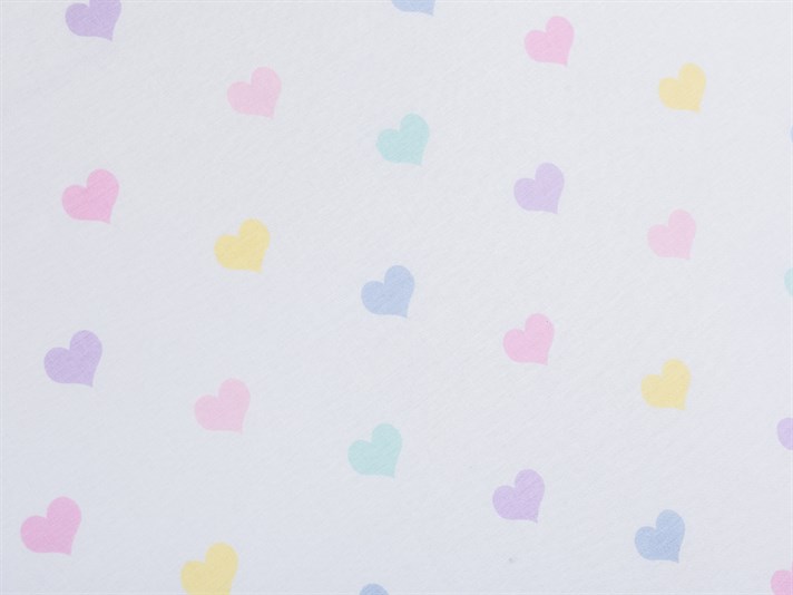 Inimi pastelate Cu Bumbac Single Cearșaf 160x240 cm Roz