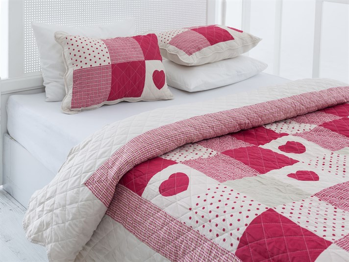 Inimi rustice  Microfibră Double Person  SET CUVERTURĂ DE PA 240x260 cm Roşu