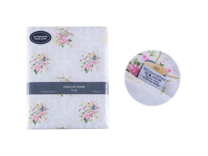 instrumental Bumbac Satinat Double Lenjerie De Pat 200x220 cm Lila