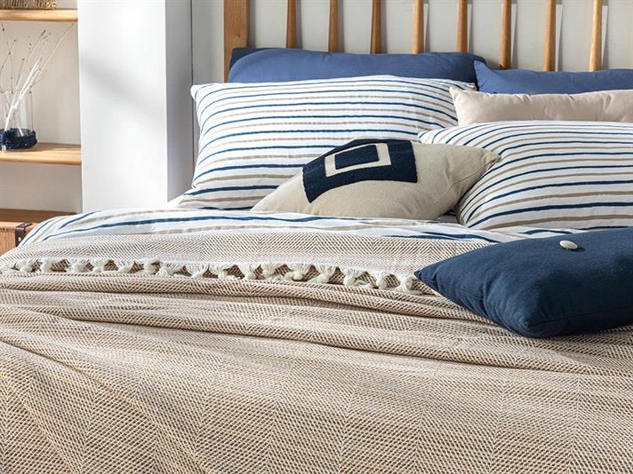insulă Țesătură Single Cuvertură Pat 160x240 cm Bej