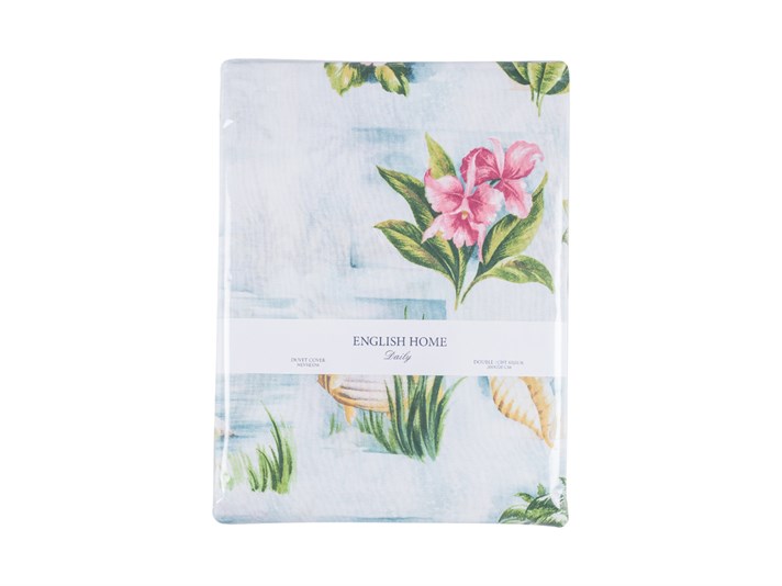 insulă Cu Bumbac Double Lenjerie De Pat 200x220 cm Albastru