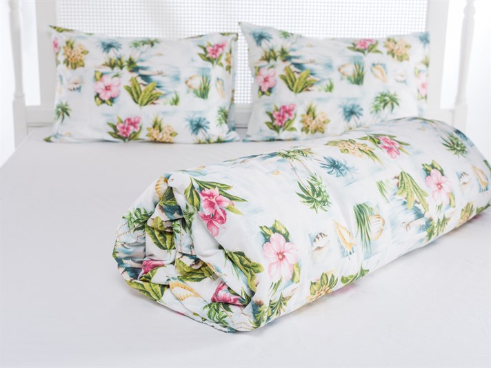 insulă Cu Bumbac Double Lenjerie De Pat 200x220 cm Albastru