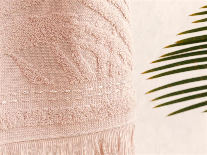 Palm Island Jacquard Hand Towel 30x40 cm Nude