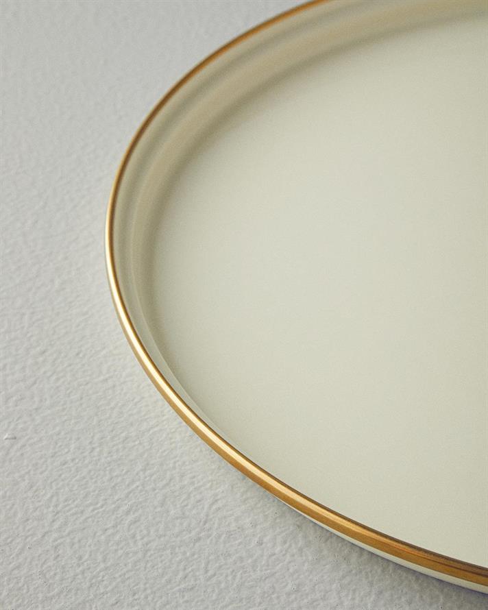 Isidora Email Rotund Tavă 31 cm Crem.