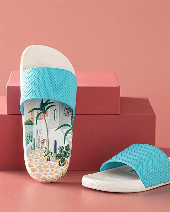 Island Women Beach Slipper 36 Blue