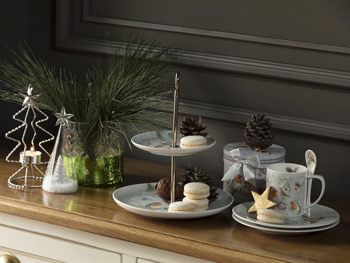 Bird Love Porcelain With Spoon Cup White