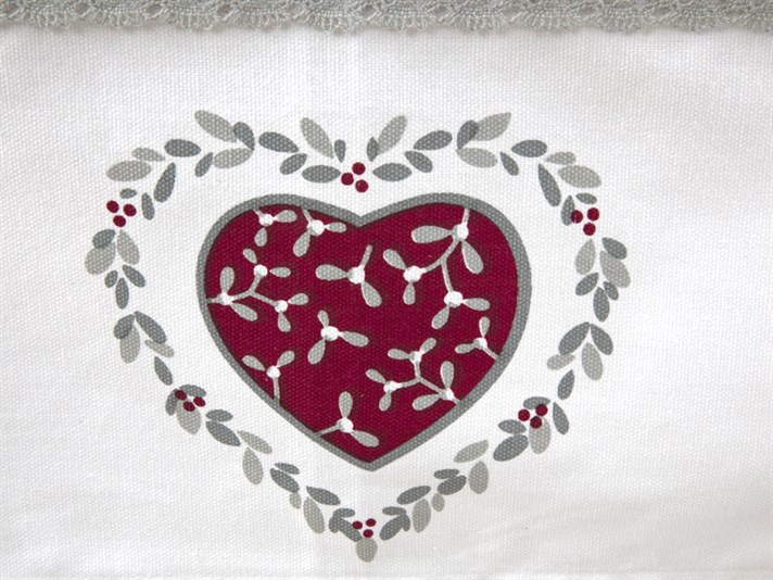 iubitor Cottony  FAȚĂ DE MASĂ PENTRU 150x150 cm White-Red
