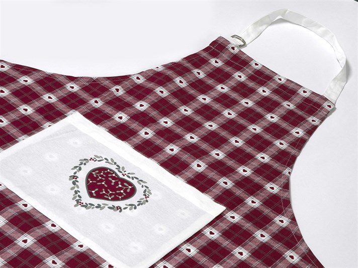 iubitor Cottony  ȘORȚ DE BUCĂTĂRIE 70x90 cm White-Red