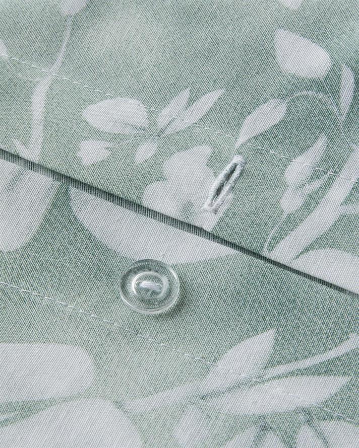 Lenjerie de pat completa, pentru o persoana, Ivy Flowers, bumbac-poliester, 160x220 cm/100x200 cm/50x70 cm, verde