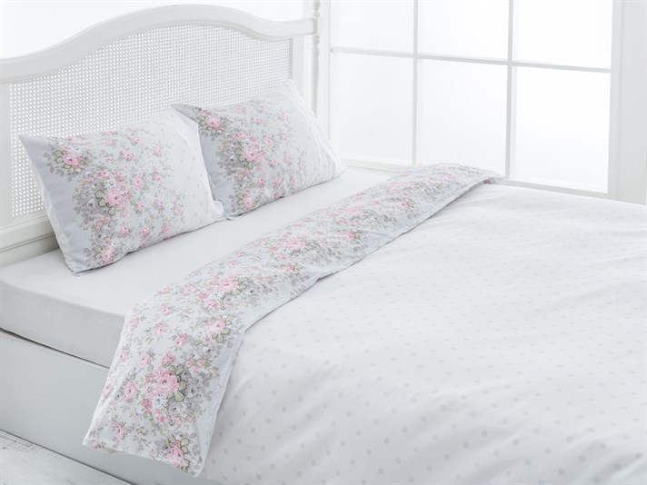 Ivy Rose Cu Bumbac Double Lenjerie De Pat 200x220 cm Gri