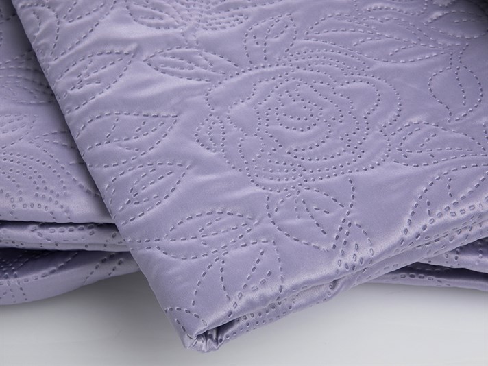 Ivy Rose  Satin Persoană dublă  SET CUVERTURĂ DE PAT 240x260 cm Liliac.