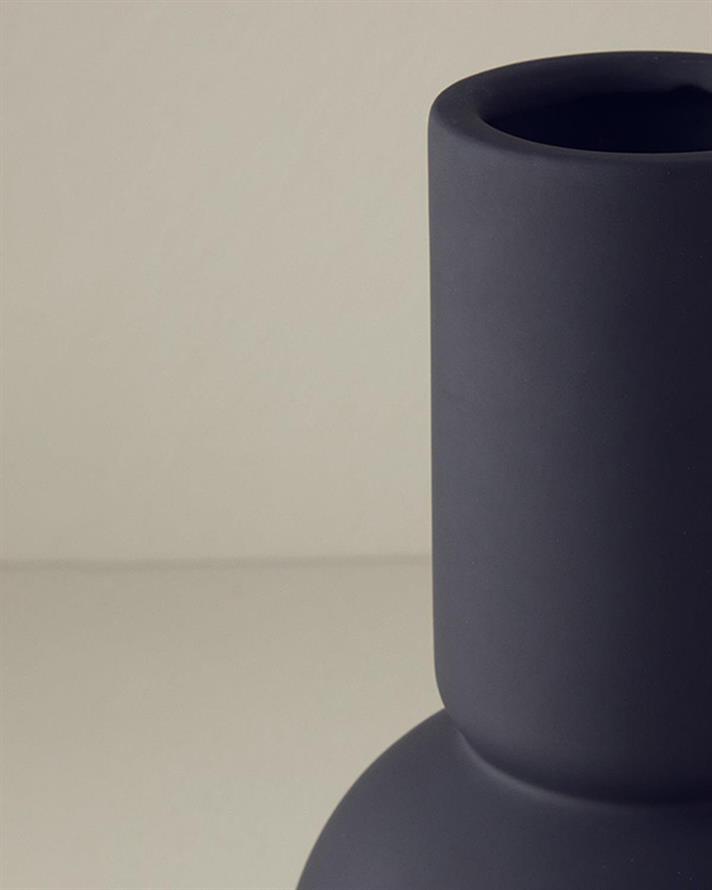 jad Ceramică Soft Touch Vază 17.5x17.5x35.5 cm. Negru