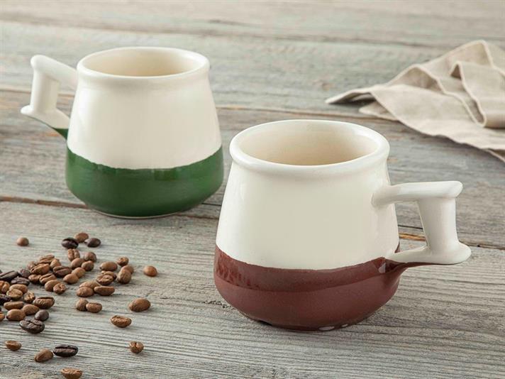 Jadon Ceramic Mug 250 ml White - Green