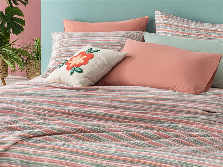 Jardin Aquarelle  Cu imprimeu  King Size  CUVERTURĂ 240x220 cm juniper green-Amber
