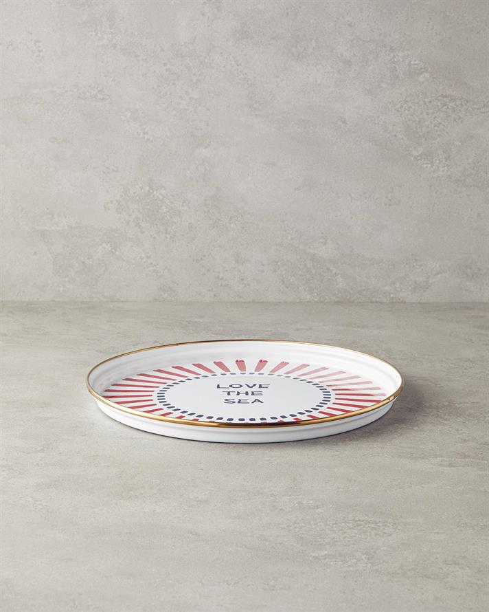 Jolly Colour Email Tavă 31 cm Roșu - Alb