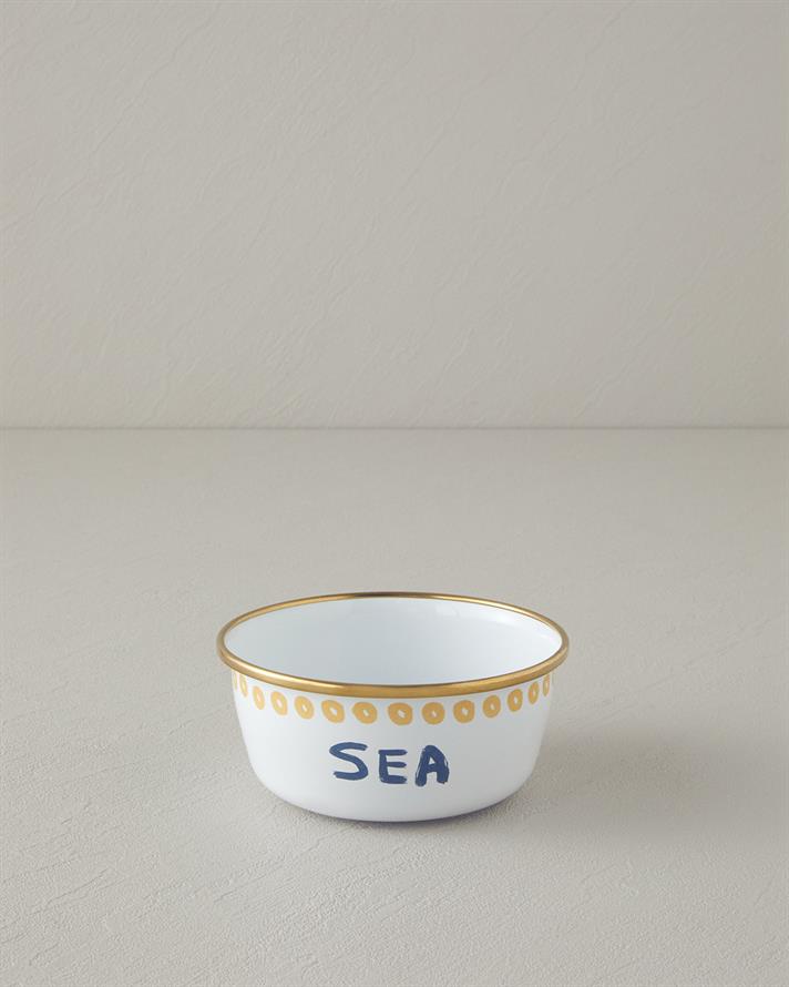Bol, Jolly Sand, email, 12 cm, bleu-alb