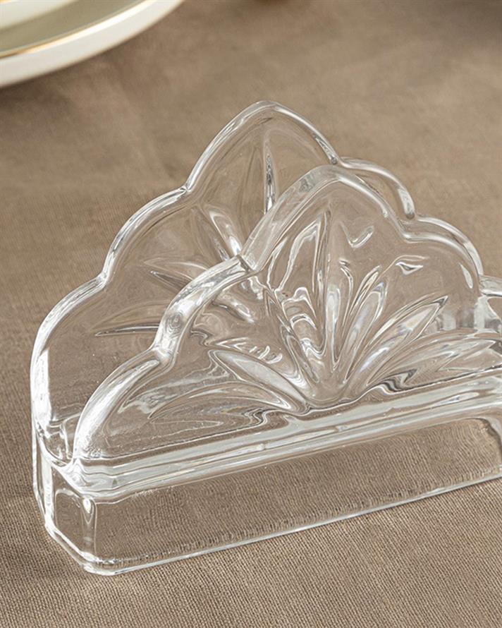 Judie Glass Napkin Holder 13x9 cm Transparent