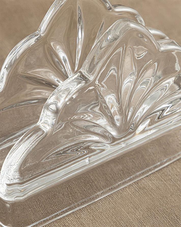 Judie Glass Napkin Holder 13x9 cm Transparent