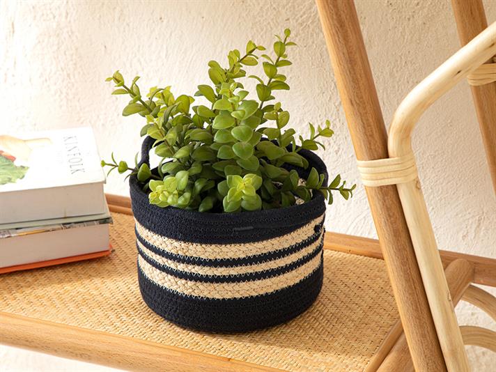 Julia Basket 20x20x14 cm Dark Blue