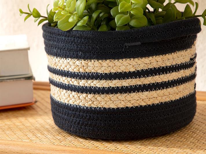 Julia Basket 20x20x14 cm Dark Blue