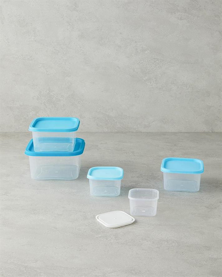 Set 5 caserole, Keep Me, plastic, 16 cm, albastru