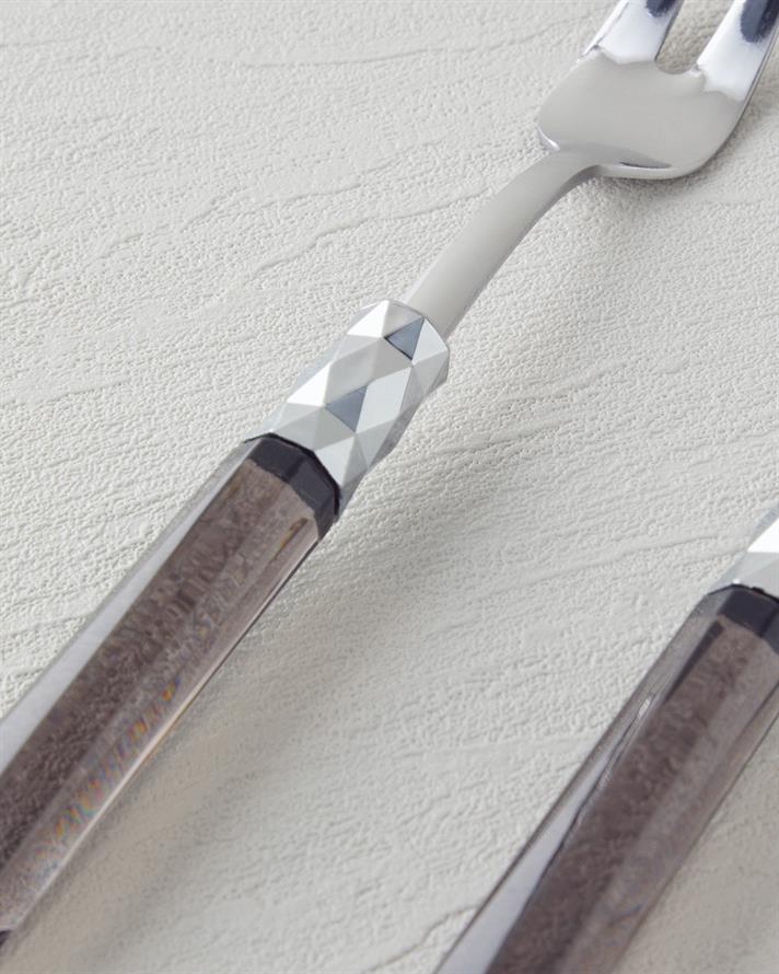 Keira Acrilic Cu 2 Piese Ustensilă Servire 24 cm Antracit