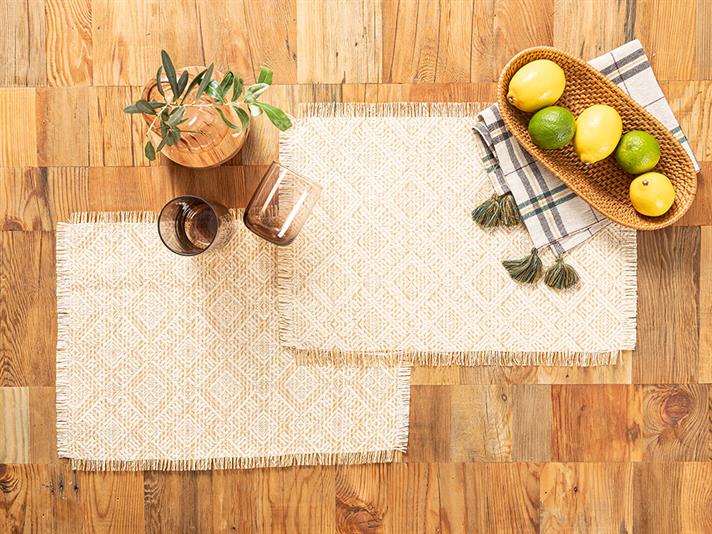 Kirby Polypropilen 2 Set Place Mat Beige