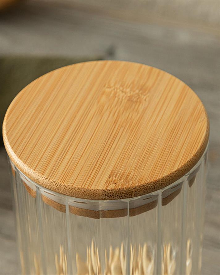 Knit Borosilicate Glass Jar 750 ml Transparent